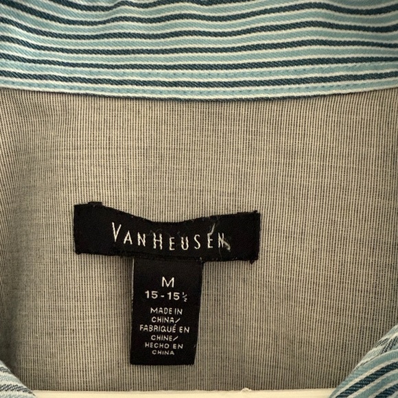 Van Heusen Men's Light Blue Pinstripe Shirt - Picture 3 of 5